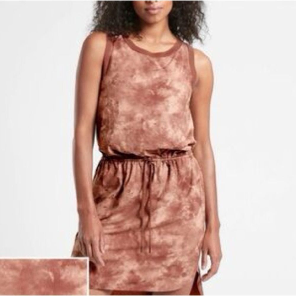 Athleta Orange Tie Dye Dress